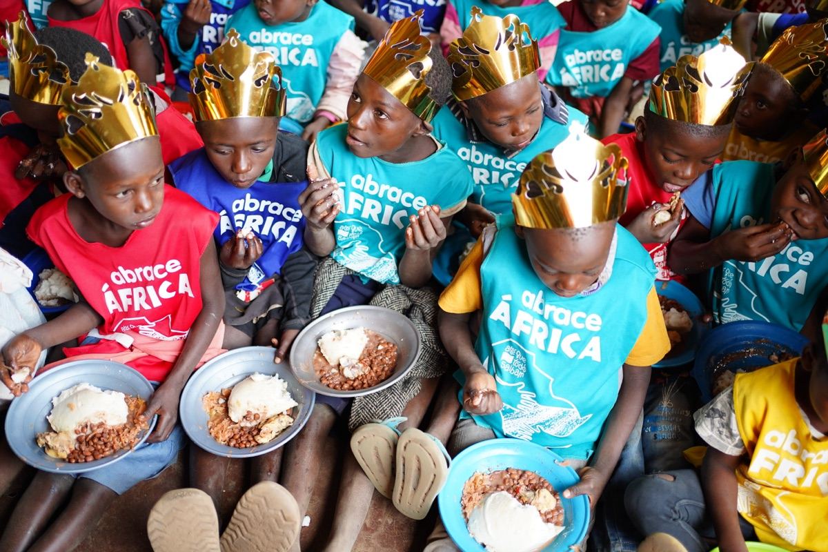 Children eating together