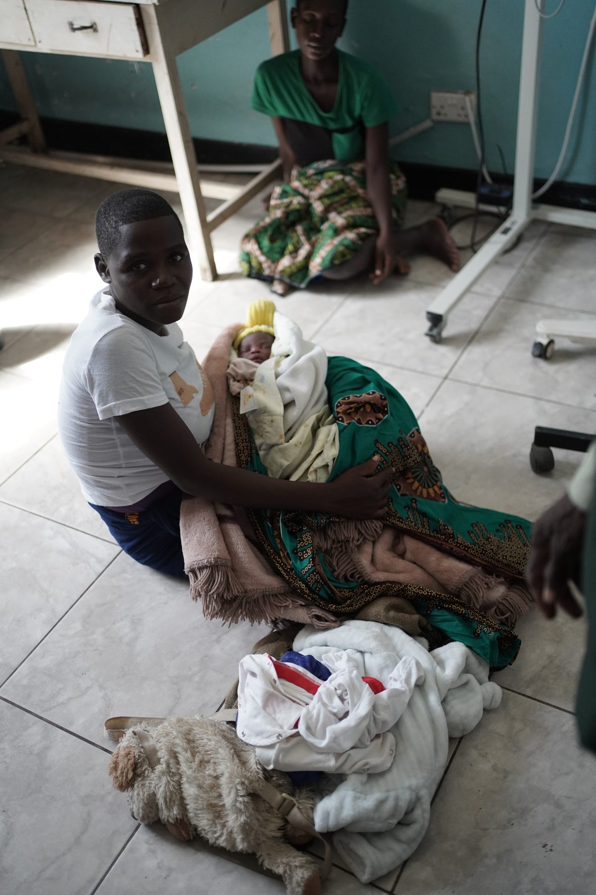 Mother with newborn in hospital